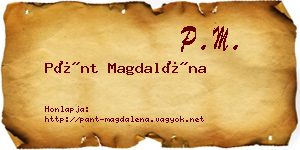Pánt Magdaléna névjegykártya